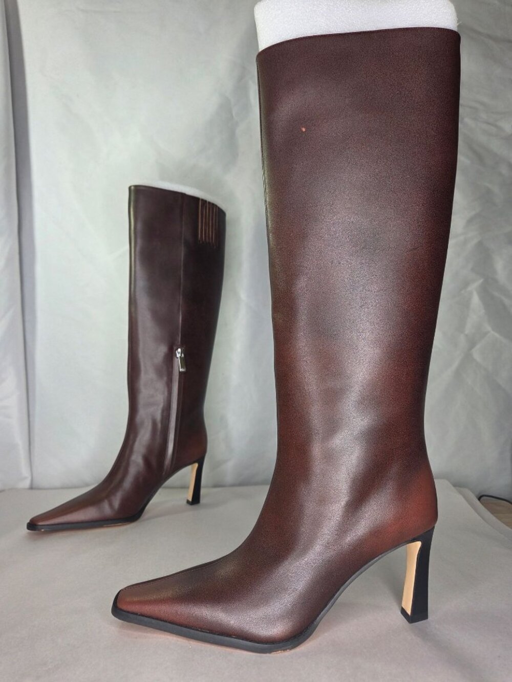 MICHAEL Michael Kors Darrah Heeled Boots Luggage : 7 M, Leather - Picture 2 of 10